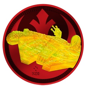 2021 Niue 2$  Star Wars Millennium Falcon Space Red box