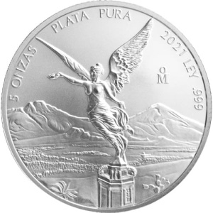 2021 Mexico 5 Onzas Libertad 5oz