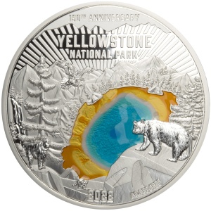 2022 Barbados 5$ Yellowstone 150th Anniversary 5oz