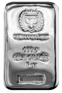 Germania Mint Silver Cast Bar 5oz