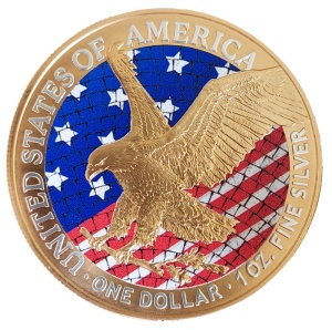 2021 USA 1$ Liberty New Motive Mosaic Gold Edition