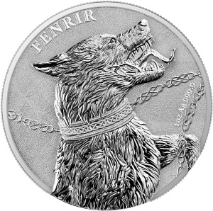 2022 Germania 5 Mark Beasts Fenrir 1oz Germania Mint