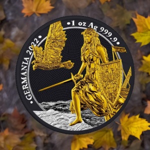 2022 Germania 5 Mark Black Platinum Gold