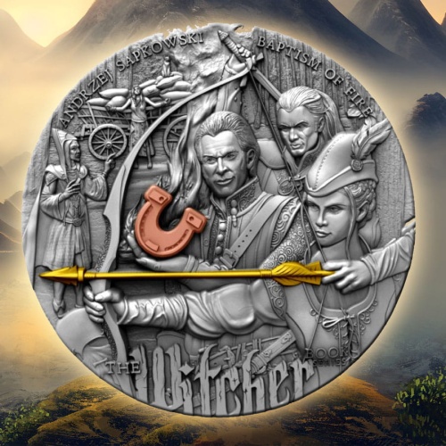 2023 Niue 5$ Wiedźmin - Chrzest Ognia 2oz