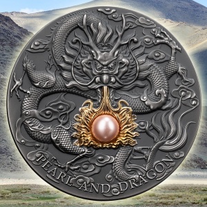 2024 Niue 5$ Boskie Perły - Różowa Perła i Smok