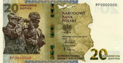 2022 Poland 20 PLN Protecting the Polish Eastern Border
