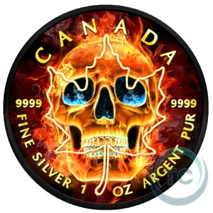 2018 Canada 5$ Maple Leaf - Burning Skull