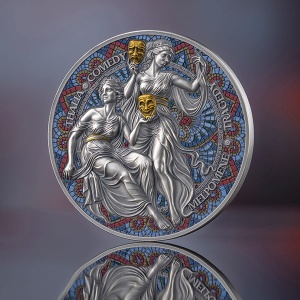 2025 Kamerun Dziewięć Muz - Melpomene & Thalia 2oz