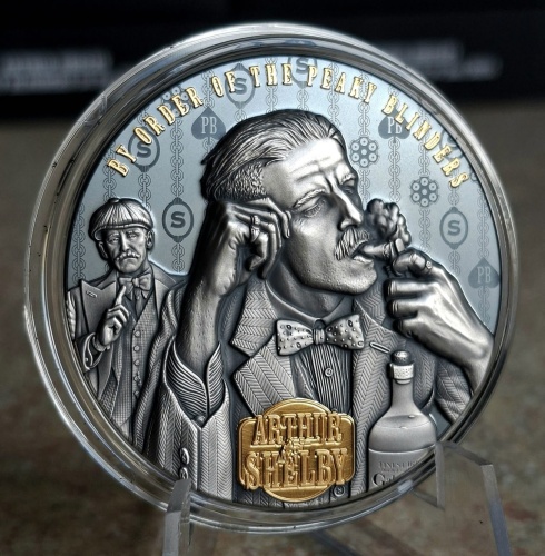 Peaky Blinders - Arthur Shelby 2oz -srebrna moneta kolekcjonerska