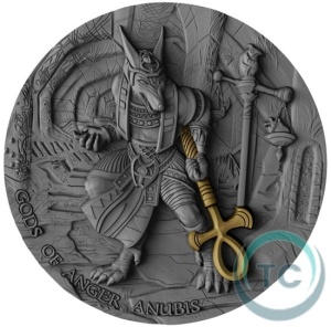 2019 Niue Island 5$ Gods of Anger - Anubis 