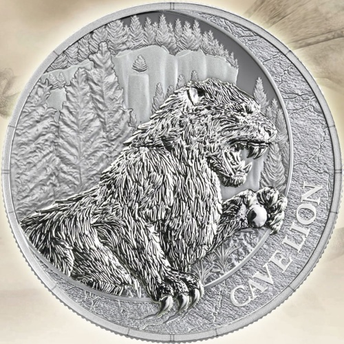 2026 Liberia Megafauna - Lew Jaskiniowy 1oz BU