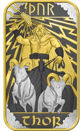 Norse Gods - Thor 1 oz Silver Bar SE