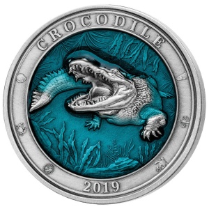2019 Barbados 5$ Underwater World - Crocodile