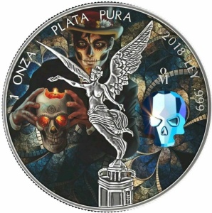 2018 Mexico 1 Onza Libertad - Crystal Skull