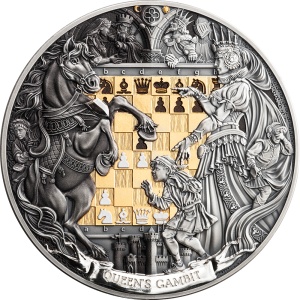 2026 Niue 7$ Bitwa Szachowa - Gambit Królowej 3oz