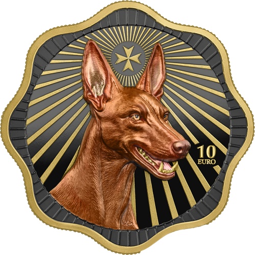 2026 Malta 10 Euro Maltese Pharaoh Hound 2oz HR
