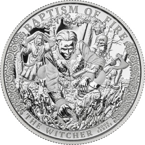 2025 Kamerun Wiedźmin - Chrzest Ognia 1oz BU