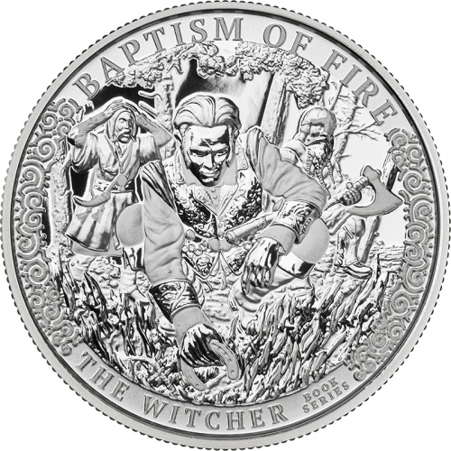 2025 Kamerun Wiedźmin - Chrzest Ognia 1oz BU