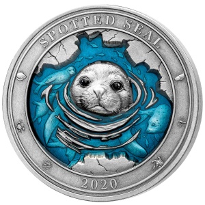 2020 Barbados 5$ Underwater World - Spotted Seal