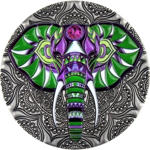 2019 Niue 5$ Mandala Art - Elephant