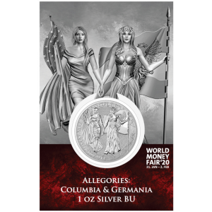 2019 Germania 5 Mark Columbia and Germania 1oz WMF 20