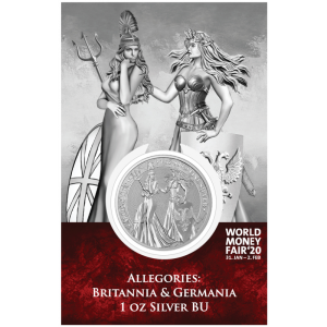 2019 Germania 5 Mark Britannia and Germania 1oz WMF 20