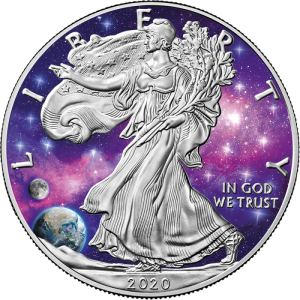 2020 USA 1$ Liberty Eagle Glowing Galaxy II No 1