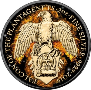 2019 Great Britain 5£ Queen's Beasts - Burning Falcon