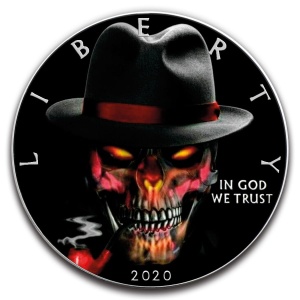 2020 USA 1$ ASE - Gangster Skull