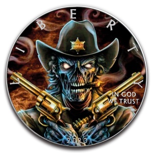 2020 USA 1$ ASE - Deputy Skull
