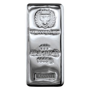 Germania Mint Silver Cast Bar 1000 G