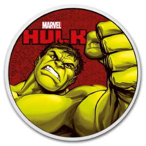 2019 Tuvalu 1$ Marvel Series Hulk Color