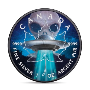 2018 Canada 5$ Maple Leaf - Glow in the Dark Alien and Ufo